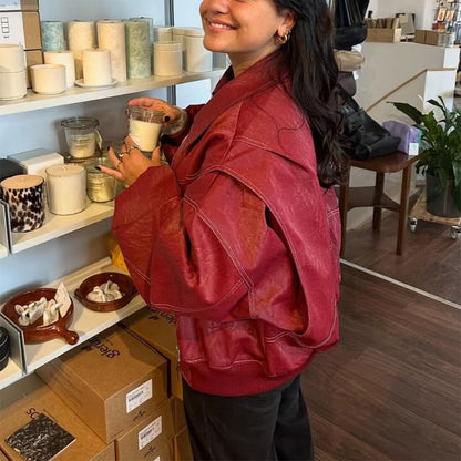 DF | Leren Vintage Jas